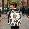 thumbnail image 5 of FKELYI Brown Highland Cow Print 17 Inch School Backpack for Kids Schoolbag Primary School Daypack with Multi-Pockets Spacious Rucksack Bookbag for Boys Girls Knapsack, 5 of 7