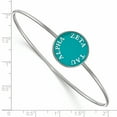 thumbnail image 2 of LogoArt Sterling Silver Rhodium-plated Zeta Tau Alpha Enameled Slip-on Bangle, 2 of 5