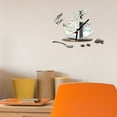 thumbnail image 2 of Vaidha Coffee Shape Removable Diy Acrylic Mirror Wall Sticker Decorative Clock, 2 of 3