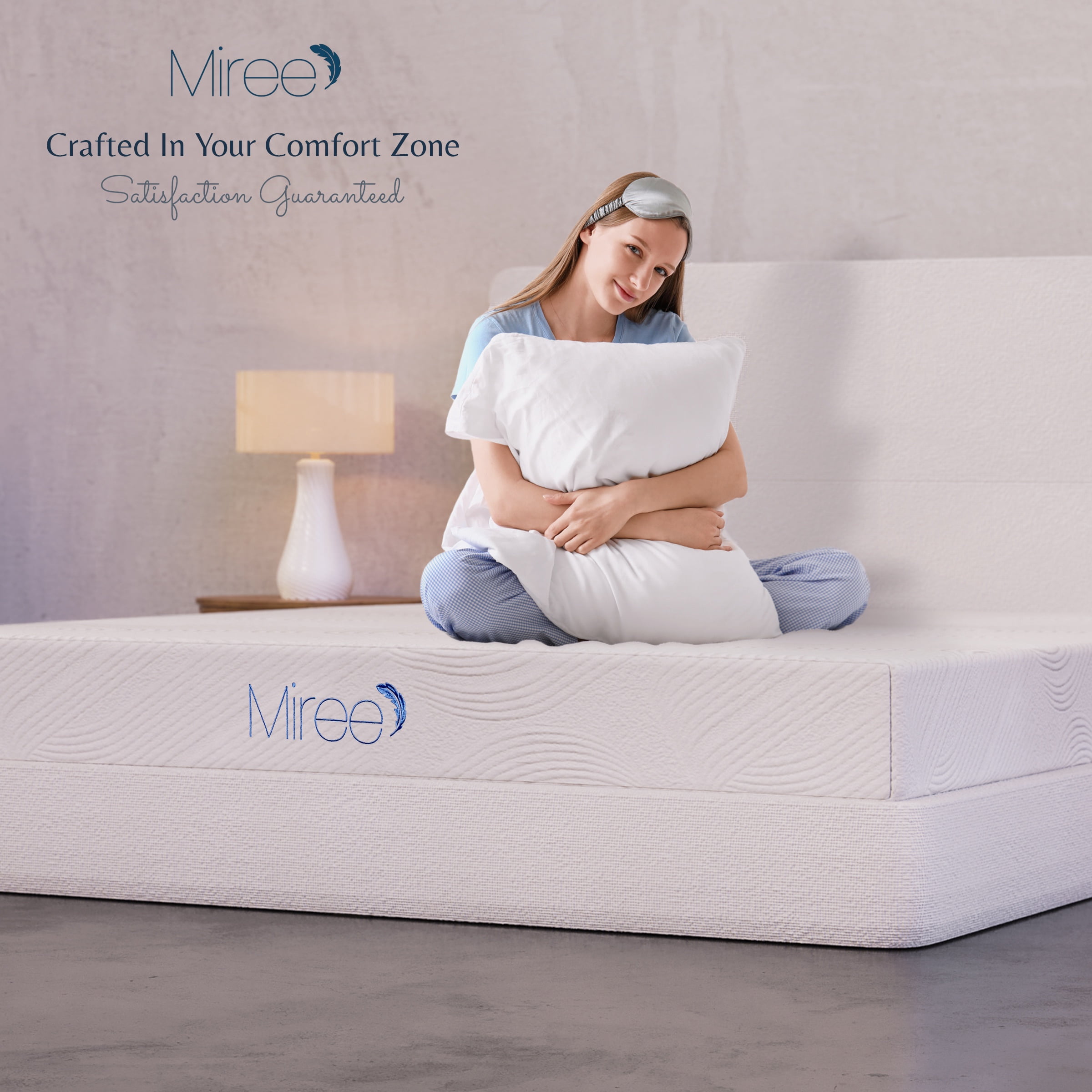 Miree 8" Queen Medium Tight Top Cooling Gel Memory Foam Mattress in a Box
