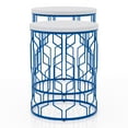 thumbnail image 6 of Furniture of America Ryk 2-Piece Nesting Table, Blue, 6 of 7