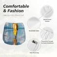 thumbnail image 6 of Lsque Monk Walking On Water Printed Women's Running Shorts with Liner Pockets,Elastic Quick Dry Workout Athletic Gym Yoga Shorts,Womens High Waist Shorts-Large, 6 of 9