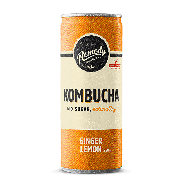 Remedy Kombucha Ginger Lemon, 8.5oz