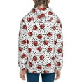 thumbnail image 6 of Rocae Red Ladybugs On Black Dotted for Zip Up Hoodies for Teen Sweatshirt with Hood-Small, 6 of 6