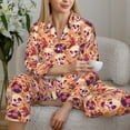 thumbnail image 6 of Sikiie Skull rock record Women's Long-Sleeve Shirt and Full-Length Bottom Pajama Set (s-xxl)-X-Large, 6 of 7