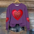 thumbnail image 5 of EchfiProm Graphic Sweatshirts for Women Valentine Pullover Holiday Long Sleeve Crewneck Heart Ladies Tops Valentine Day, 5 of 5