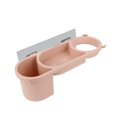 thumbnail image 4 of Estante de almacenamiento multifuncional para secador de pelo de baño montado en la pared, soporte para cepillo de dientes (rosa), 4 of 8