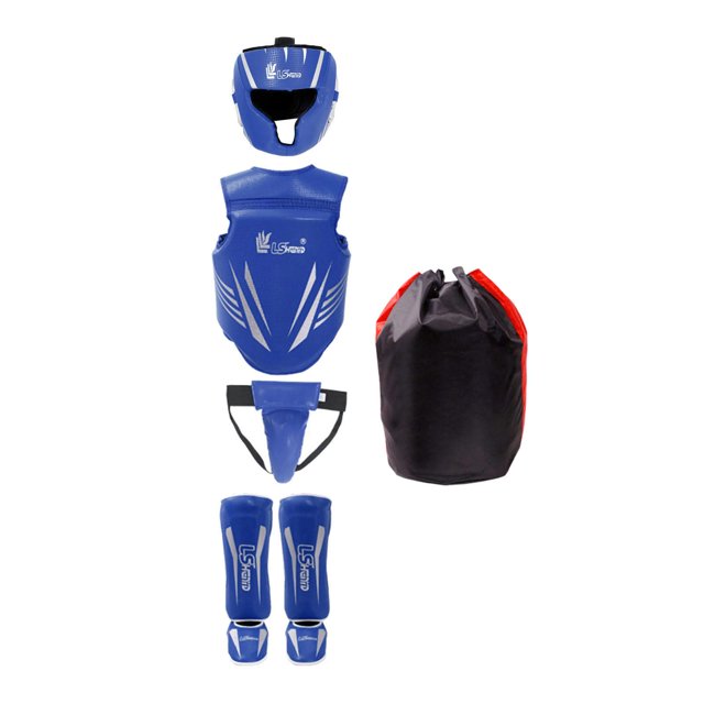 Protector corporal de boxeo de 5 piezas, equipo de protección de Taekwondo para gimnasio, artes azul