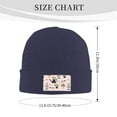 thumbnail image 3 of ZICANCN Pink Bonsai Plants Knit Beanie Hat, Winter Cap Soft Warm Classic Hats for Men Women, Navy Blue, 3 of 8