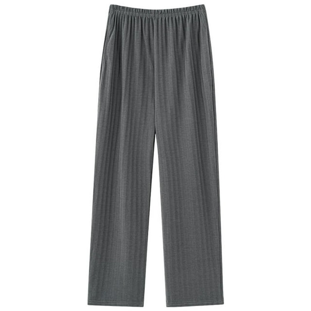 MeetoTime Womens Pajama Pants Plus Size Home Solid Color Elastic Waist Pants Casual Sleep Pants