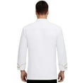 thumbnail image 4 of Hearthz Unisex Chef Jacket Men's Chef Coat Long Sleeves Men's Chef Coat Restaurant Kitchen Chef Uniform Kitchen Cooking Uniform (White,M), 4 of 4