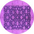 thumbnail image 1 of Ahgly Company Indoor Round Oriental Purple Industrial Area Rugs, 6' Round, 1 of 4