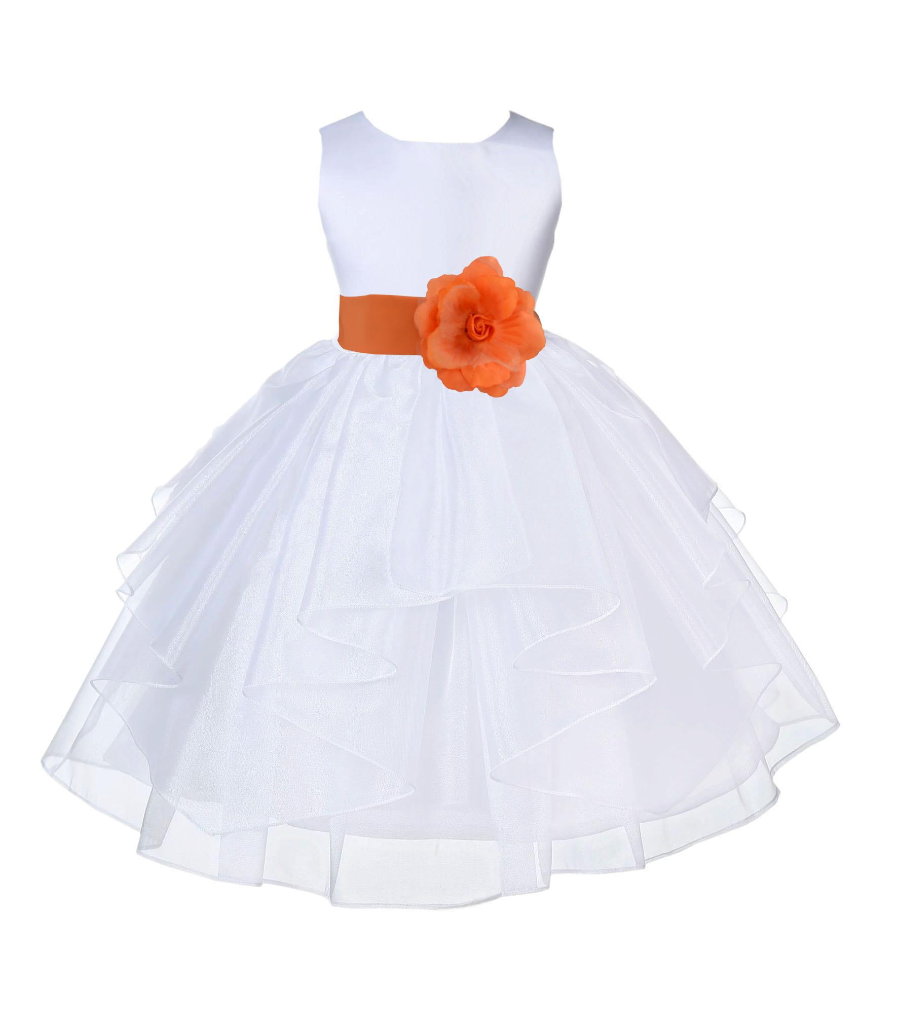 orange girls dresses