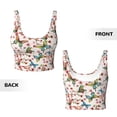 thumbnail image 6 of Goofa Watercolor Floral With Butterflies Printed Sports Bras for Women, High Impact Running Bra Workout Crop Tank Tops Longline Sports Bra Push up-Small, 6 of 9