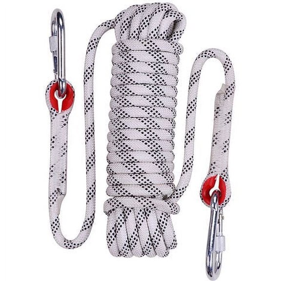 10M Outdoor Climbing Safety Rope Anti-tear Mountaineering Rescue Rope, 12mm Diameter Rope for Hiking White