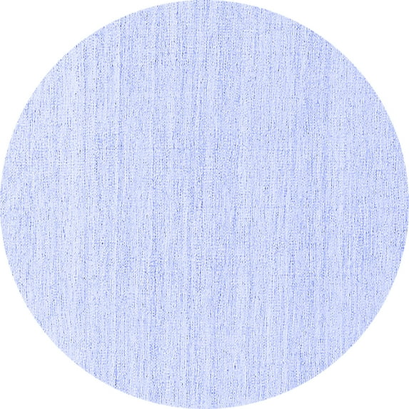 Ahgly Company Indoor Round Solid Blue Modern Area Rugs, 3' Round