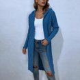 thumbnail image 2 of Enjoytime Fall Winter Long Cardigans for Women Long Sleeve Open Front Hooded Knit Coat Warm Cozy Casual Oversized Outerwear with Pockets, 2 of 6