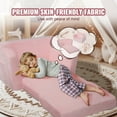 thumbnail image 3 of VEVOR Kids Couch, 2-in-1 Toddler Chairs Comfy, Toddler Couch Sofa Bed Fold Out, Convertible Sofa to Lounger, Kids Chair Seat Playroom Furniture for Kids Girls  Boys, Pink, 3 of 10