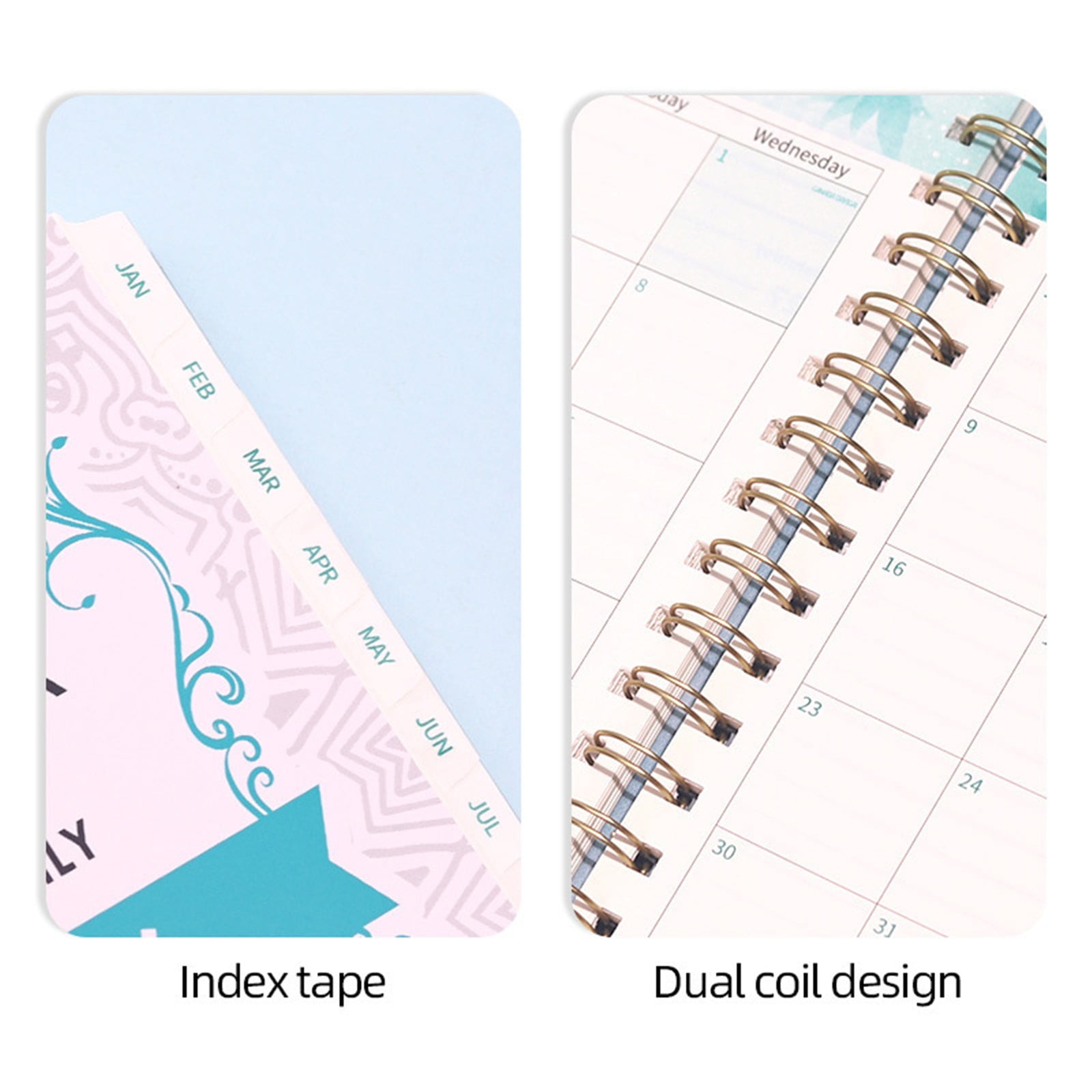PPKVUFD Daily Planner 2026, Weekly and Monthly Planner, 6.1" x 8.5", for Women, Men, Hardcover