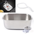 thumbnail image 2 of Aiqidi Stainless Steel Caravan Camper Sink Undermount Single Bowl Kitchen Sink with Strainer Water Outlet and Water Pipe, 2 of 12