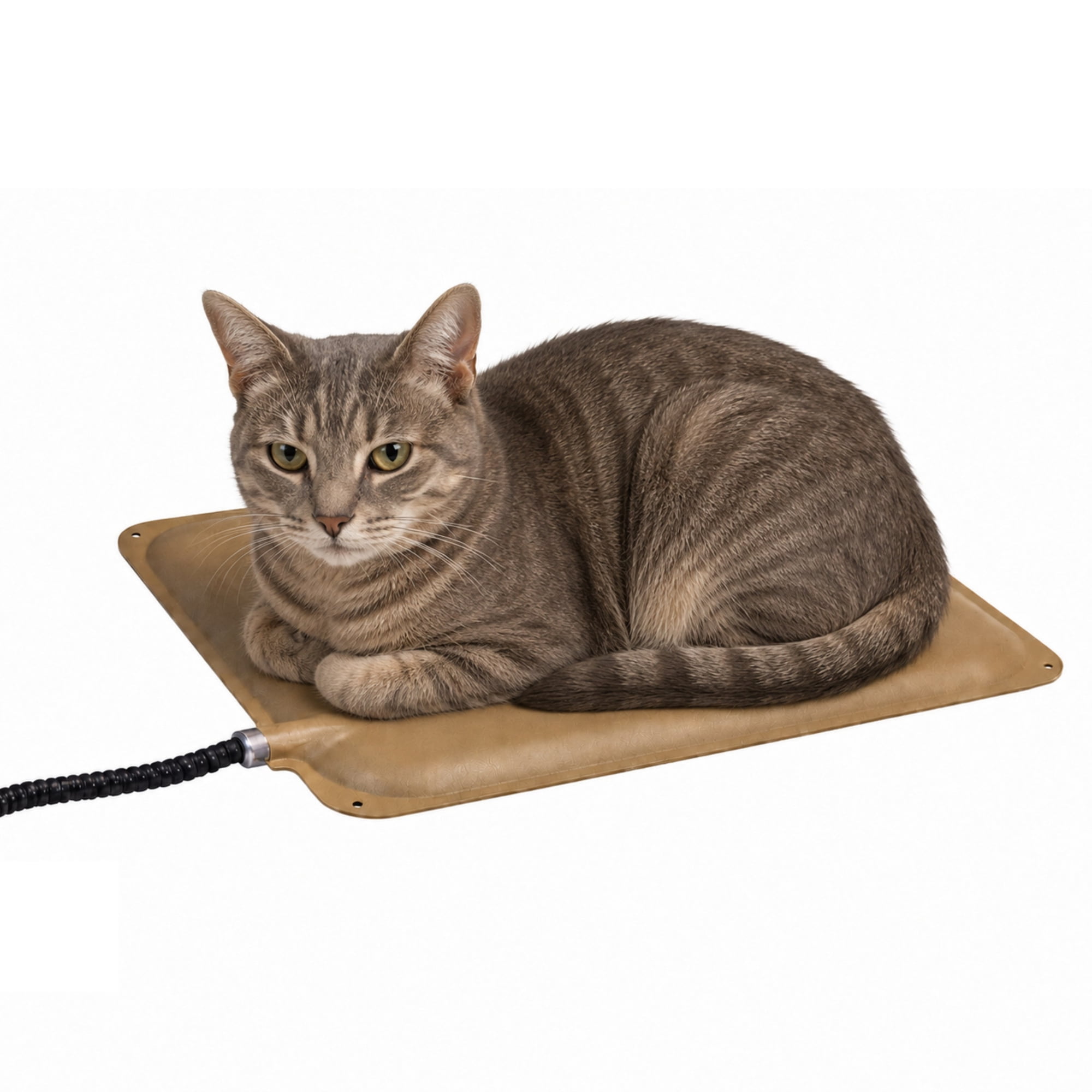 K&H Pet Products Extreme Weather Heated Outdoor Kitty Pad Petite Tan 9 X 12 Inches