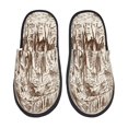 thumbnail image 1 of Fotbe Western Desert Cowboys2 Pantuflas Peludas para Mujer con Estampado, Zapatillas de Peluche, Zapatos de Invierno para Casa, Uso Interior y Exterior-Medium, 1 of 8