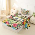 thumbnail image 2 of Castle Fairy Floral Camper Twin Sheet Sets 3pcs for Girls, Mountain Art Bedding for Bedroom, Pink Green Beige, 2 of 6