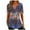 Blue womens sets, variant on Wenini Summer Blouses for Women 2023 Short Sleeve V-Neck Summer Tops Short Pants Floral Print Fashion Loose Button Tops Blouse Black m