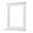thumbnail image 3 of Giantex Bathroom Wall Mirror, Square Vanity  Makeup  Hanging Mirror for Dressing Room Washroom Bedroom, White, 3 of 6