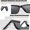 thumbnail image 7 of KANASTAL Square Sunglasses Polarized UV Protection Trendy Designer Sun Glasses Men Women(Glossy Black), 7 of 7