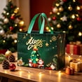 thumbnail image 4 of 2 Pack Extra Large Christmas Gift Bags, Non-Woven Tote Bags with Handles, Reusable Holiday Shopping and Gift Packaging Bags, Light Green, 4 of 5