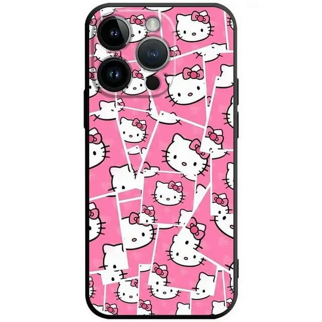 Phone Case for iPhone 11 14 12 13 Pro Max 7 8 XR X XS 6 6S Plus MINI Silicone Capa Pink Red Many Color Hello Kitty LXY