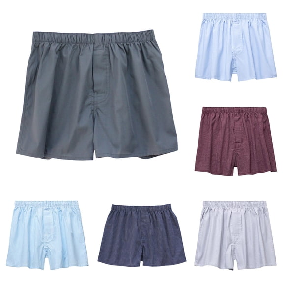 WDDDD Men's Loose Pure Cotton Home Sleepwear Flat Breathable Shorts Dark Gray XXL