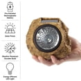 thumbnail image 2 of Pure Garden 4-Pack of Solar Lights - Faux-Rock Outdoor Lighting, Brown, 2 of 9