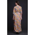 thumbnail image 4 of Bimba Rayon Colorful Feather Womens Printed Side Slit SummerDressLong Maxi Gown-XXX-Large, 4 of 6