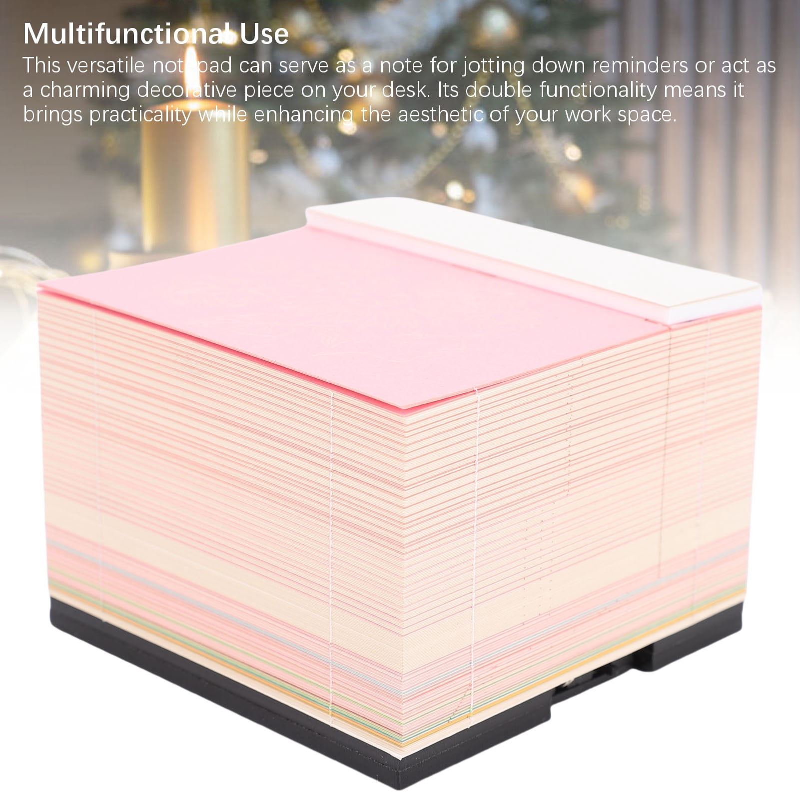 Rupoun 3D Notepad Flower Sea Tree Island Paper Carving Art 3D Art Memo Pad with 2026 Calendar for Desktop Ornament Roseate 3.3x3.3x2.7 inches / 8.5x8.5x6.8 cm