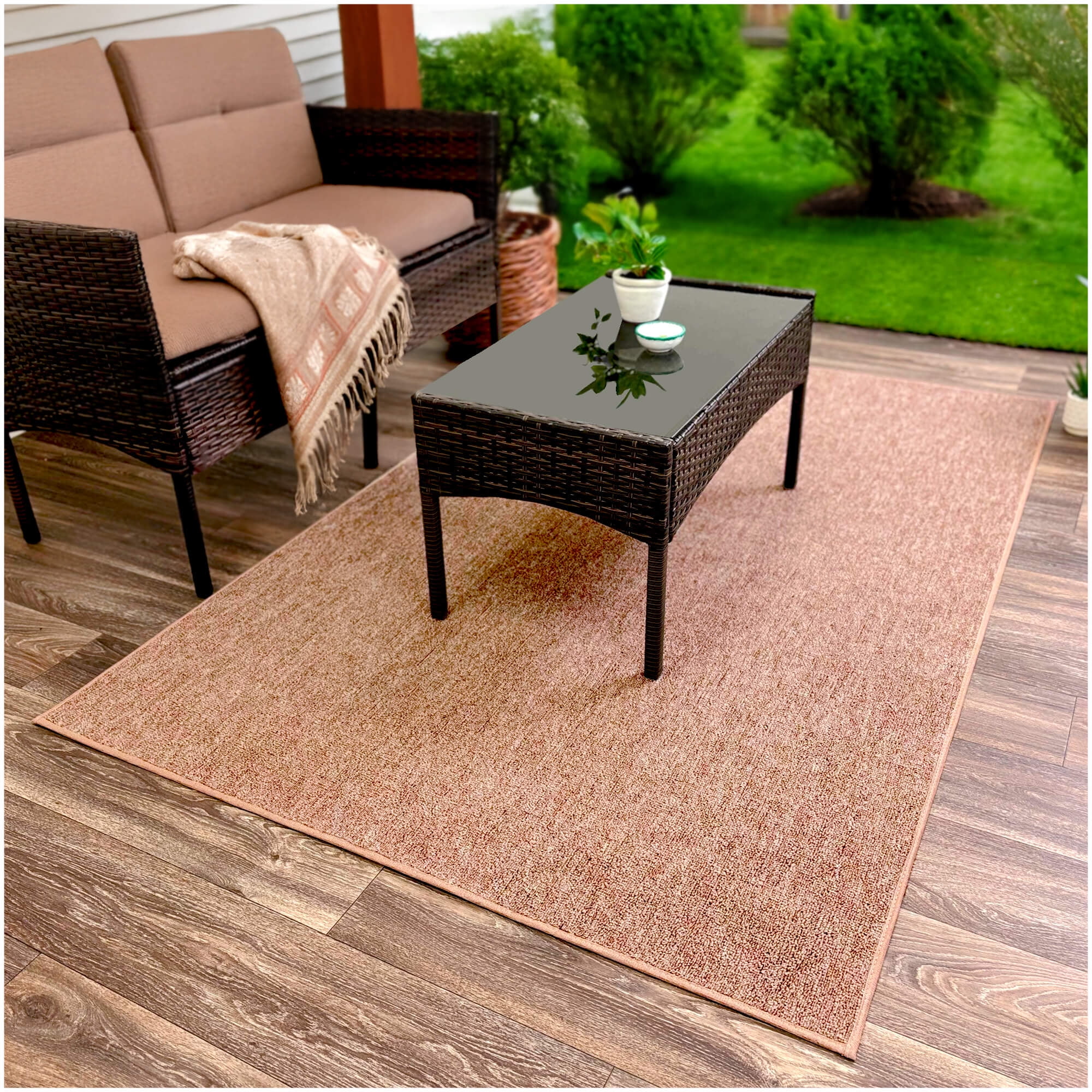 Koeckritz Rugs Sagebrush 3'X3' Square Standard Area Rug for Indoor or  Outdoor Living Spaces, image size:2000x2000