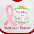 thumbnail image 4 of Inktastic My Mom is a Survivor Breast Cancer Awareness Boys or Girls Baby Bib, 4 of 4