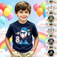 thumbnail image 4 of Toddler Boy Fall Shirts Crewneck Letter Graphic Printed Back To School T Shirt Fashion Casual Vacation Tops Preppy Cute Baby Boy Clothes, 4 of 4
