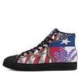 thumbnail image 3 of Texas Bluebonnet Zip American flag High Top Canvas Shoes Sneakers Black Size 12, 3 of 6