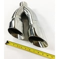 thumbnail image 6 of Wesdon Automotive Dual Exhaust Tip 4" Outlet 3" Inlet 16" Long Slant Polished Stainless Steel, 6 of 12
