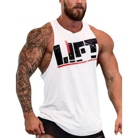 Men Gym Muscle Sleeveless Shirt Tank Tops Sport Bodybuilding Fitness
