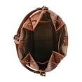 thumbnail image 4 of The Pioneer Woman Faux Leather Tooled Bucket Bag, Cognac, 4 of 5