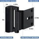thumbnail image 2 of Paquete de 6 refuerzos de cerradura de puerta de seguridad para el hogar con 48 tornillos Cerradura de puerta a prueba de niños para puertas interiores Cerradura nocturna para defender su hogar (negro, 2 of 5