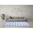 thumbnail image 3 of Ahgly Company Machine Washable Indoor Rectangle Trellis Blue Contemporary Area Rugs, 3' x 5', 3 of 4