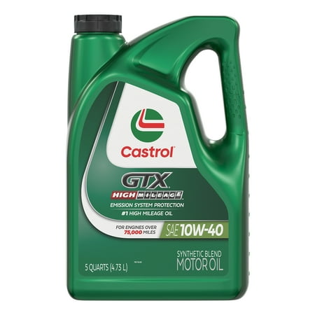 UPC 079191231111 product image for Castrol GTX High Mileage 10W-40 Synthetic Blend Motor Oil  5 Quarts | upcitemdb.com