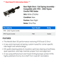 thumbnail image 2 of Rear Right Strut / Coil Spring Assembly - Compatible with 1993 - 2002 Toyota Corolla FWD Sedan 1994 1995 1996 1997 1998 1999 2000 2001, 2 of 2