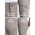 thumbnail image 5 of X RAY Men's Stretch Cargo Pants, Casual Flex Hiking Multi-Pocket Tactical Work Slim Fit Cargo Pants for Men, Grey, 36X32, 5 of 6