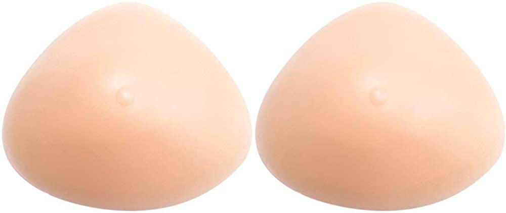 Nude, XXS - 150g（0.33 lb/Piece Ecoup A-DD Cup Triangle Silicone Breast Forms Concave Bra Enhancer Inserts Mastectomy Prosthesis 1 Piece - Cup 32B/34A 