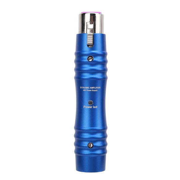 Microphone Preamp, Mic Preamp for Dynamic and Ribbon Mics, Intelligent Noise, Enhance and Add Clarity to Vocal, 48V XLR Mic Preamp for Mixer Karaoke Sound Card